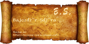 Bajczár Sára névjegykártya